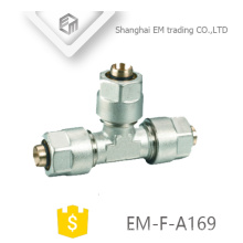 EM-F-A169 PEX-AL-PEX pipe fitting/ tee brass press fittings for PEX pipes